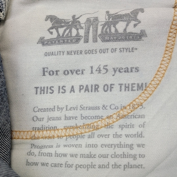 NEW Levi's Men's 505 Regular Straight Leg Sz 33X30 Dark Wash Denim Blue Jeans - Picture 16 of 16